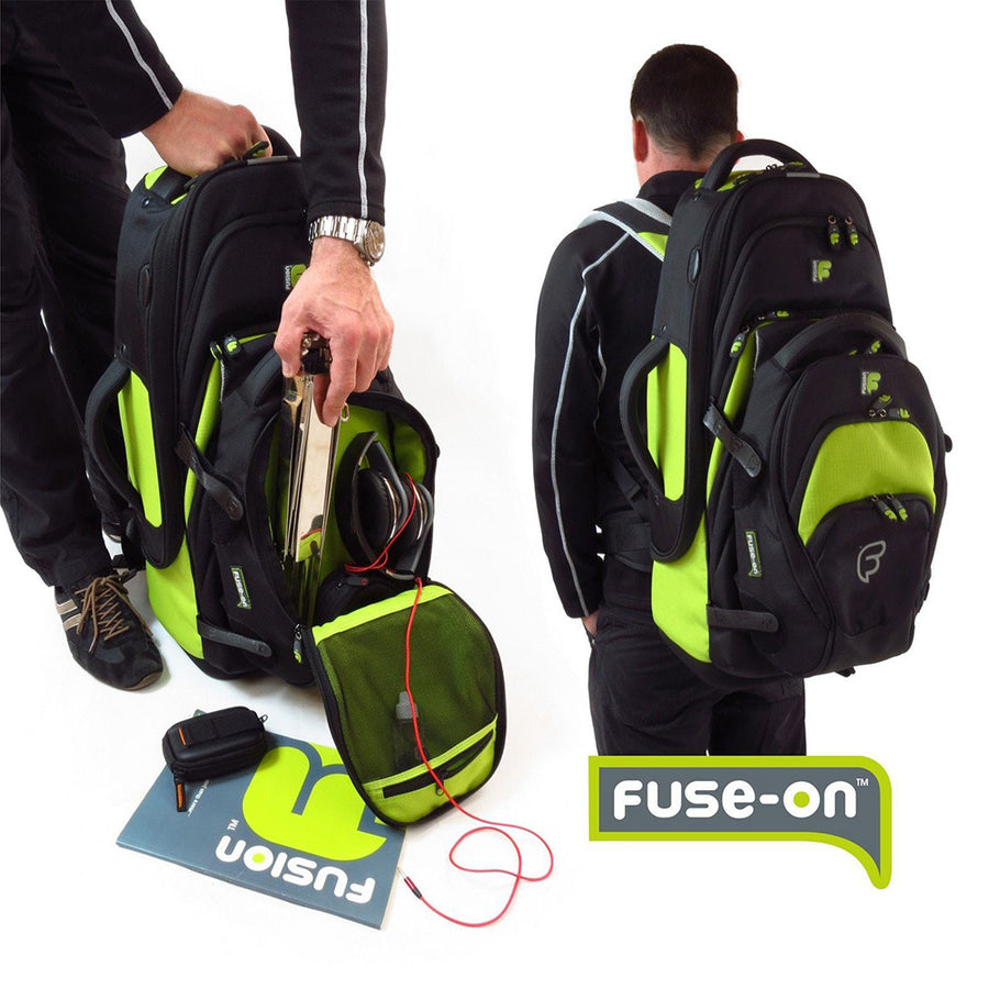 Premium Baritone Horn Case with Fuse-on bag attached to carry additional accessories