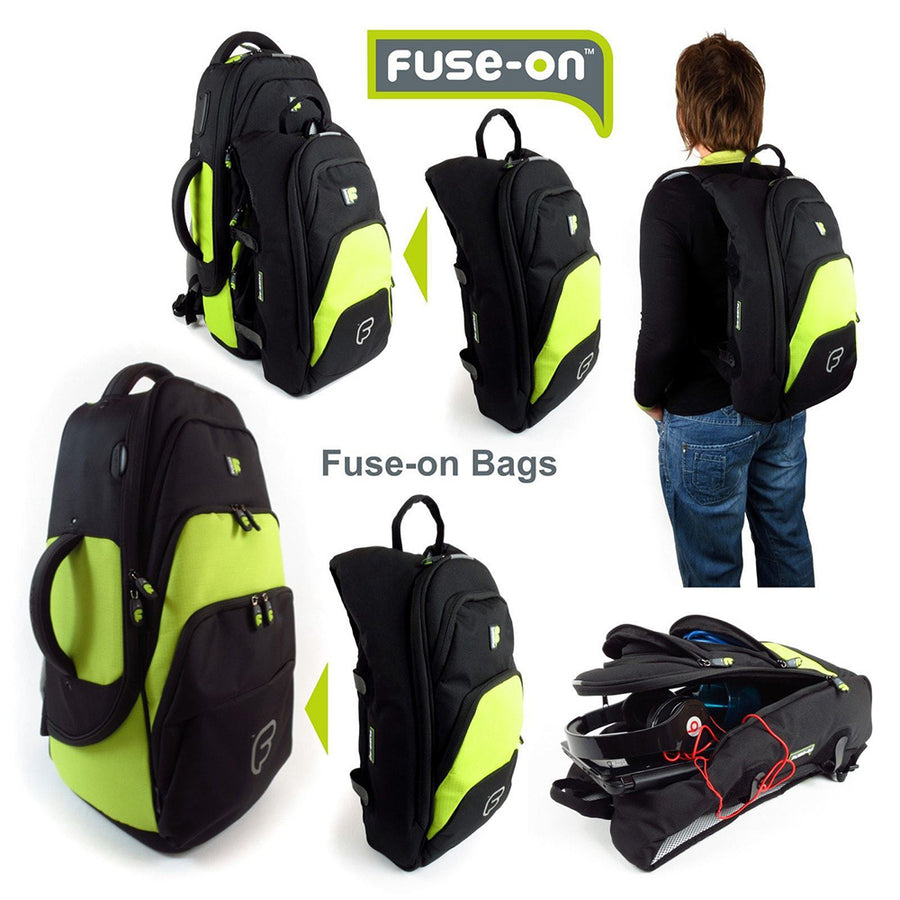Fusion Bags Fuse-on system showing Medium Fuse-On attachment backpack