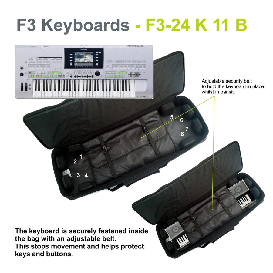 Gig Bag for Keyboard 11 (61-76 keys), Keyboard & Synthesizer gig bags,- Fusion-Bags.com - Keyboard 11 (61-76 keys) Gig Bag - Fusion-Bags.com
