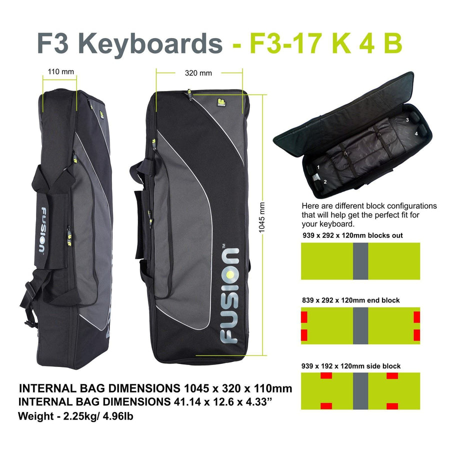 Gig Bag for Keyboard 04 (49-61 keys), Keyboard & Synthesizer gig bags,- Fusion-Bags.com