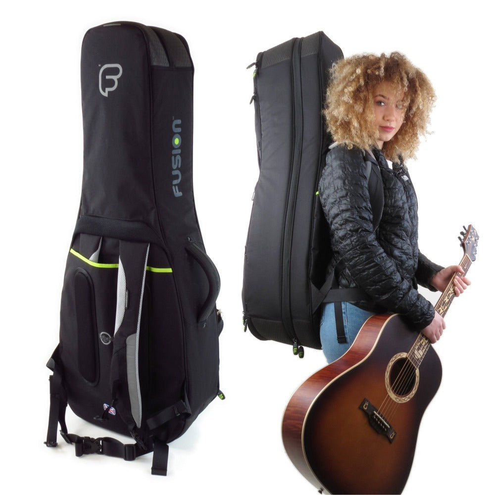 Double Guitar Bag for Acoustic and Electric Guitars Fusion Bags
