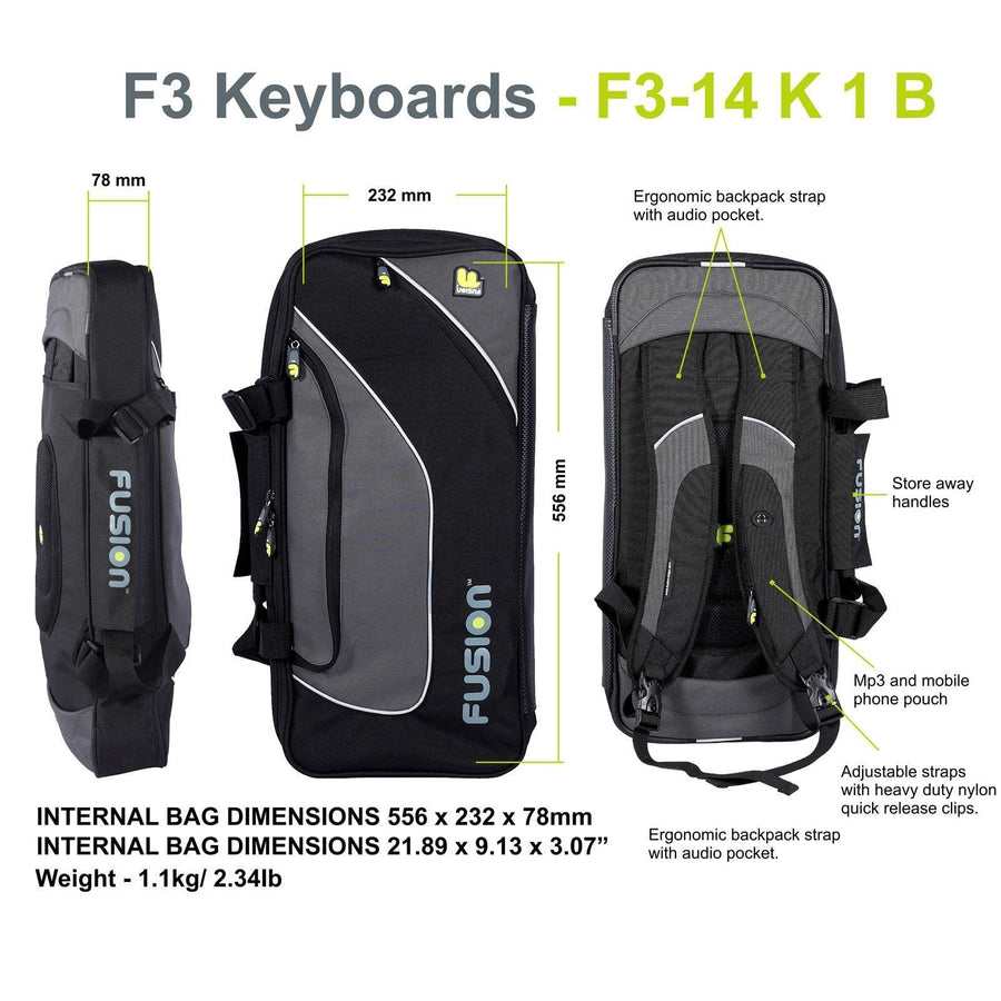 Gig Bag for Keyboard 01 (25-49 keys), Keyboard & Synthesizer gig bags,- Fusion-Bags.com - Keyboard 01 (25-49 keys) Gig Bag - Fusion-Bags.com