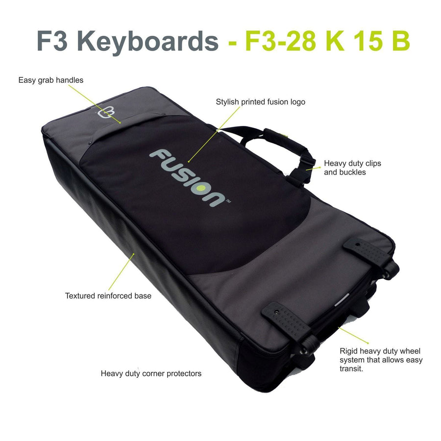 Gig Bag for Keyboard 15 (76-88 keys), Keyboard & Synthesizer gig bags,- Fusion-Bags.com - Keyboard 15 (76-88 keys) Gig Bag - Fusion-Bags.com